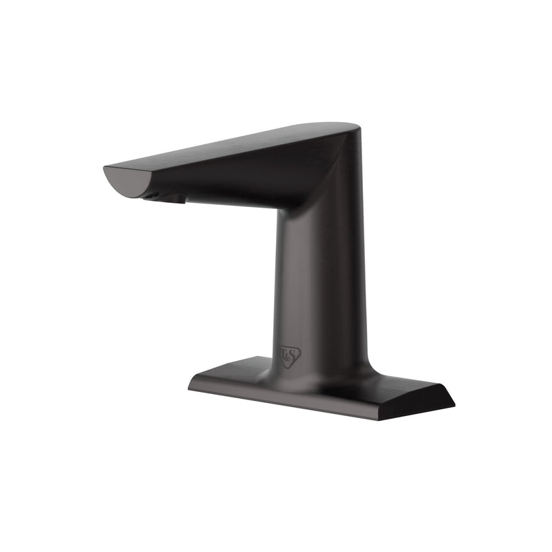 T&S Brass ECW-3163-MB WaveCrest Matte Black Medical Sensor Faucet - 4" Deck Mount