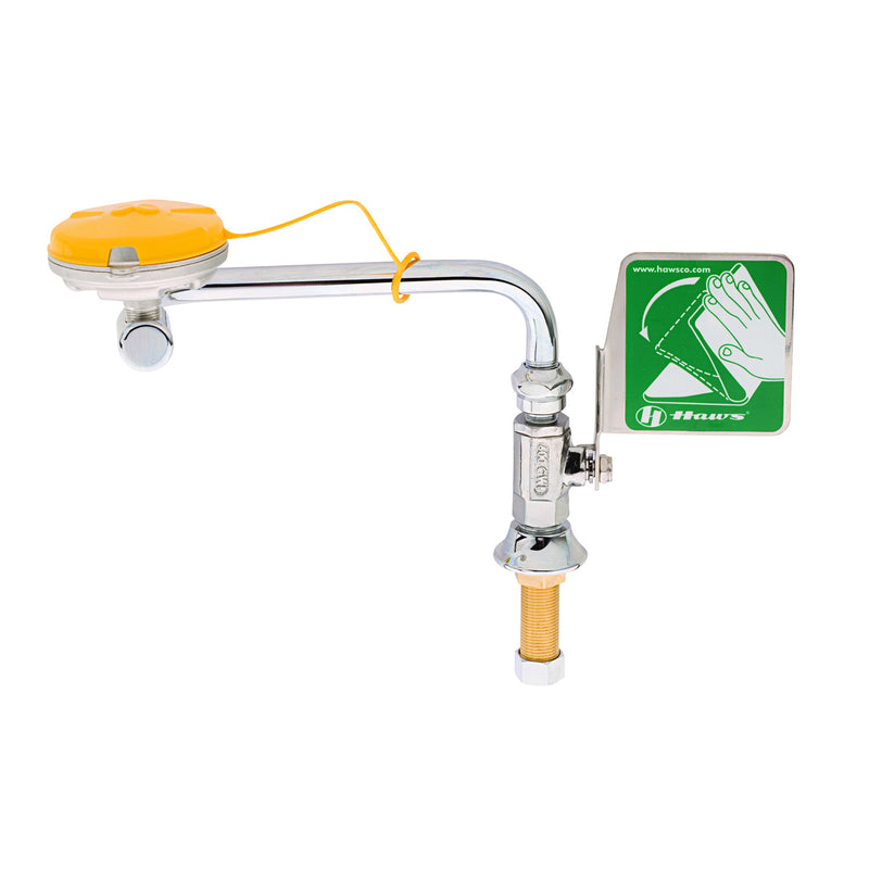 T&S Brass EW-7612 Deck Mount Swing-Away Eyewash Unit - Polished Chrome