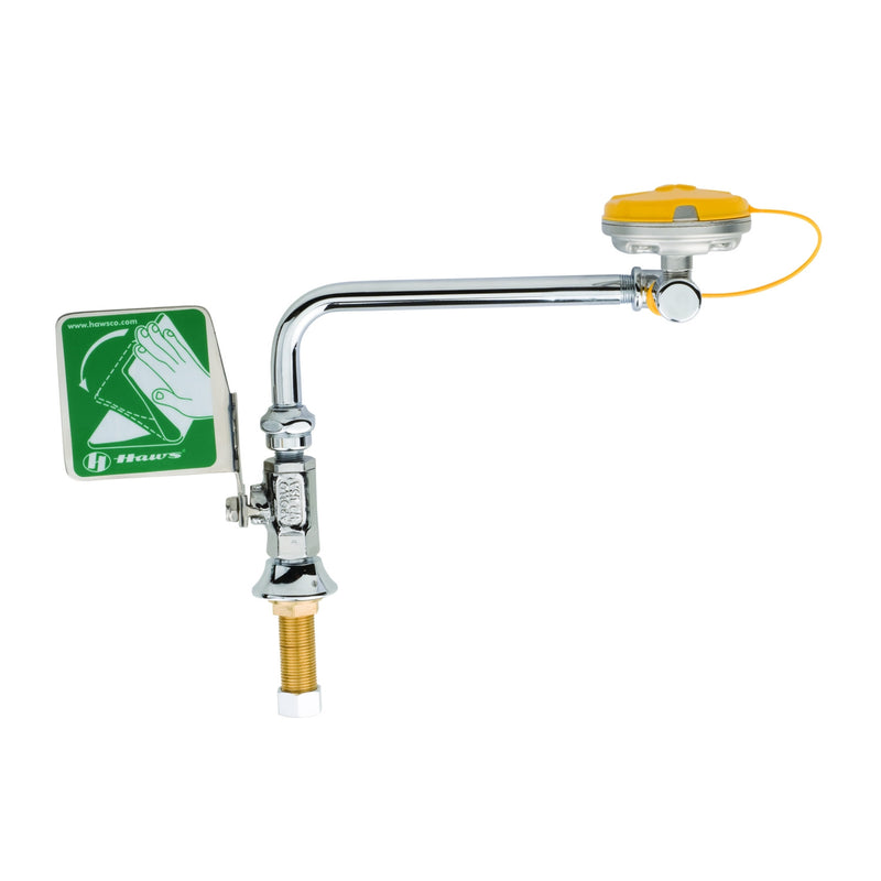 T&S Brass EW-7612LH Left-Hand Deck Mount Swing-Away Eyewash Unit - Polished Chrome