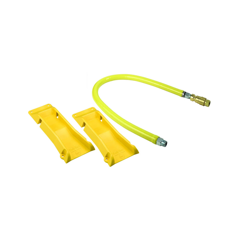T&S Brass HG-4D-48-PS 3/4" NPT x 48" L Gas Connector Hose - Quick-Disconnect & Posi-Set