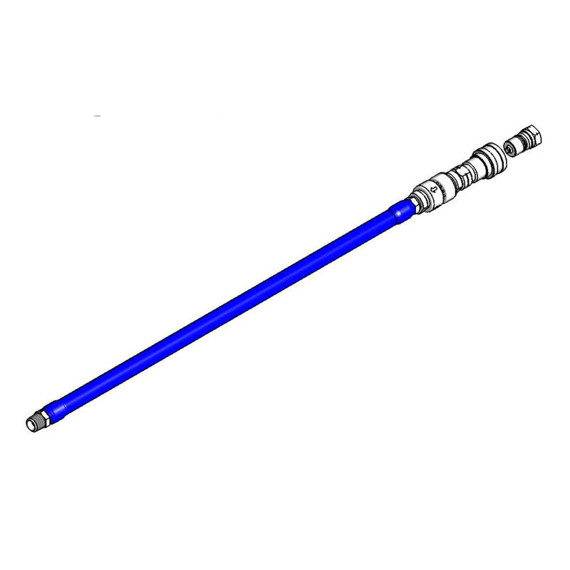 T&S Brass HW-4B-48VB 3/8" ID x 48" L Stainless Steel Water Hose - Quick Disconnect & Vacuum Breaker