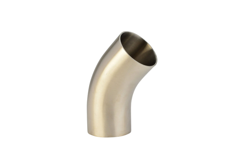 4" Butt-Weld Long 45 Elbow - Polished (L2KS) - T316L Stainless Steel - Wayland Industries - W6L2KS-4-7