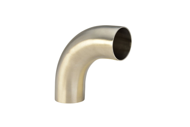 1/2" Butt-Weld Long 90 Elbow - Polished (L2S) - T316L Stainless Steel - Wayland Industries - W6L2S-.50-7