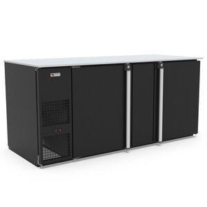 Micro Matic MBB68-E-ADA-HC 69 Inch Black Finish Low Profile Back Bar Cabinet