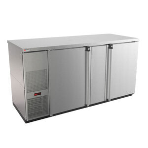 Micro Matic MBB68S-E 69 Inch Refrigerated Back Bar Cabinet Two-section Stainless Steel