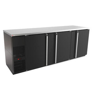 Micro Matic MBB94-E 95 Inch Refrigerated Back Bar Cabinet 39.2 cu ft Black Vinyl