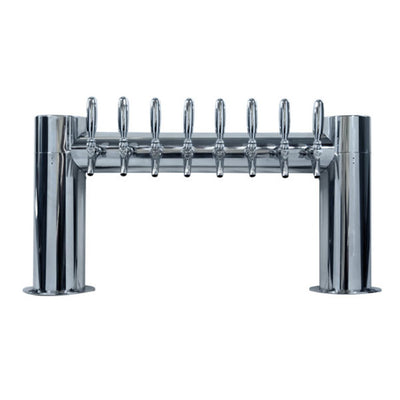 Micro Matic METRO-H-8PSSA-BC 20 Inch Air Cooled Draft Tower 8 Faucets Countertop Stainless Steel Beverage Station