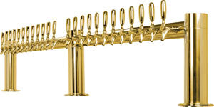 Micro Matic METRO-M-24PVDKR 84 Inch Countertop Glycol Cooled Draft Beer Tower Brass