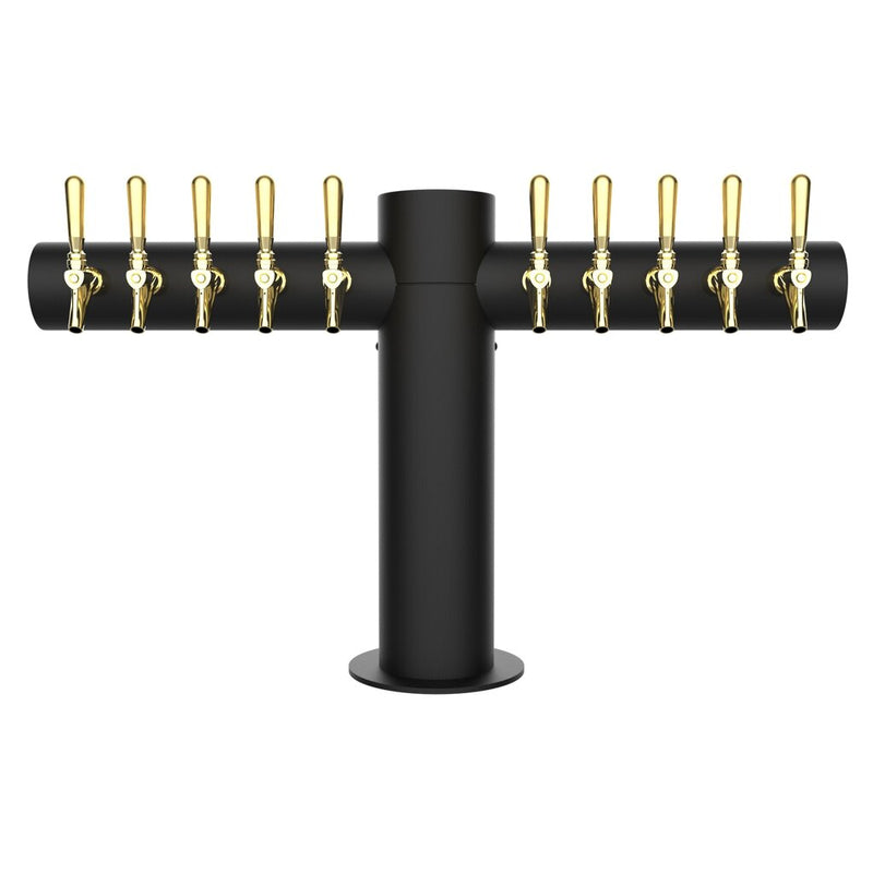 Micro Matic METRO-T-10MBKR Metropolis "T" 10-Faucet Tower - Matte Black