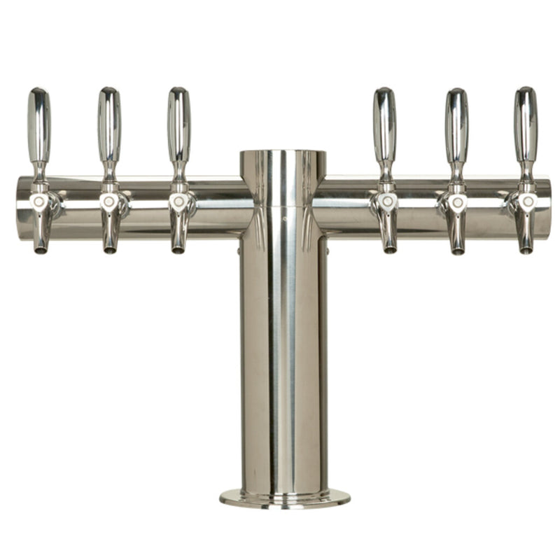 Micro Matic METRO-T-6PSSKR 24 Inch Countertop Glycol Cooled Draft Beer Tower Stainless Steel