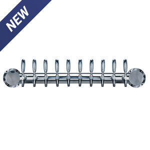 Micro Matic METRO-WM-10PSSA 42 Inch Air Cooled Draft Beer Dispensing Tower Stainless Steel with 10 Faucets