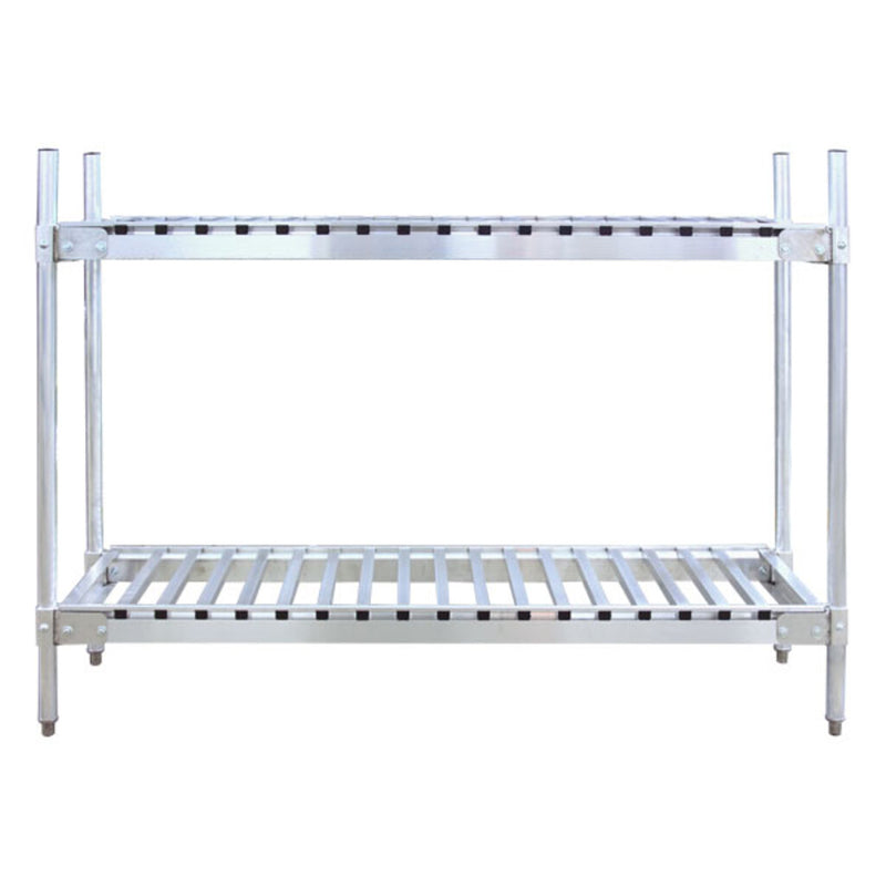 8 Half Barrel Capacity Aluminum Keg Rack - Micro Matic MM-KR204760-2 2-Tier 47"W Heavy Duty Shelving