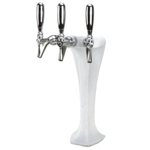 Micro Matic MM1093-ICE Draft Beer Wine Dispensing Tower Stainless Steel 3 Faucet