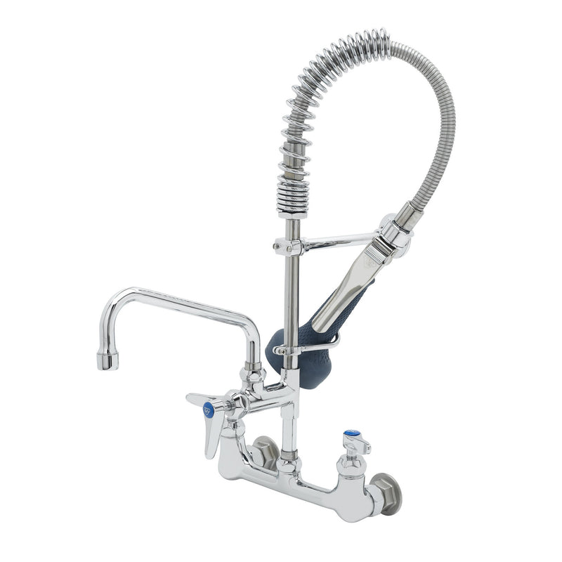 T&S Brass MPR-8WLN-08-CRS 8" Swing Nozzle 8" Wall Mount Mini Pre-Rinse - JeTSpray Valve & Cerama