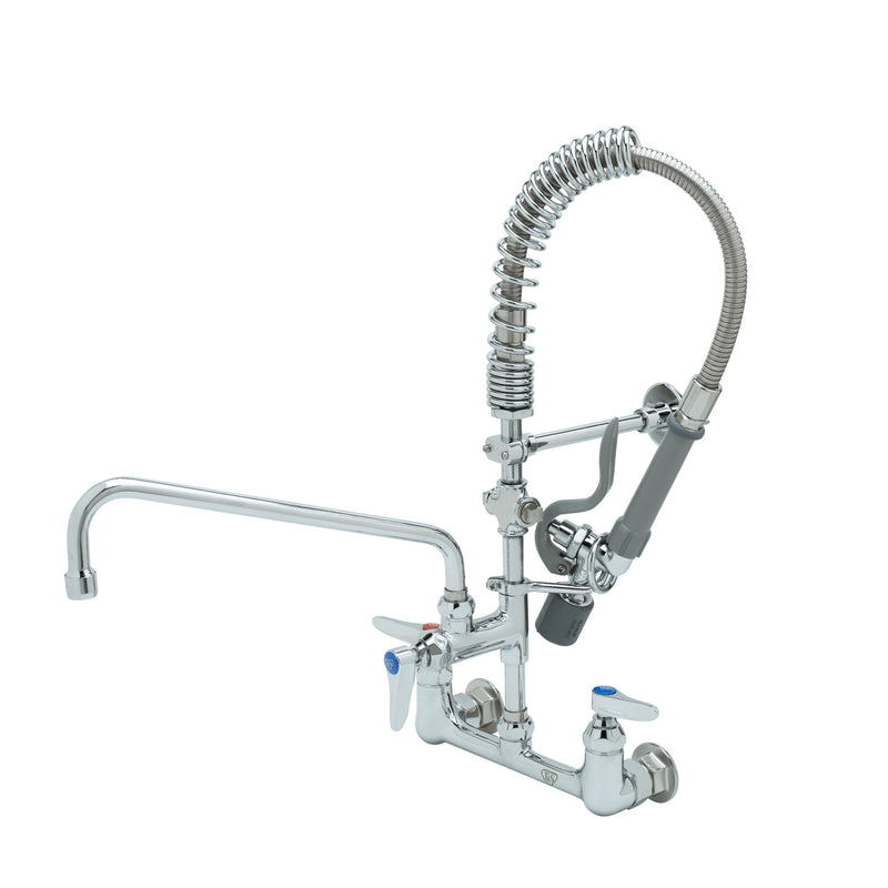 T&S Brass MPY-8WLN-12-4C 20-15/16" H 8" Wall Mount Mini Pre-Rinse - 12" Nozzle & 13/20 GPM Rate