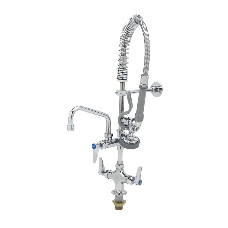 T&S Brass MPZ-2DLN-06-CR 6" Swing Nozzle Single Hole Deck Mount Mini Pre-Rinse - Cerama Cartridges & Lever Handles