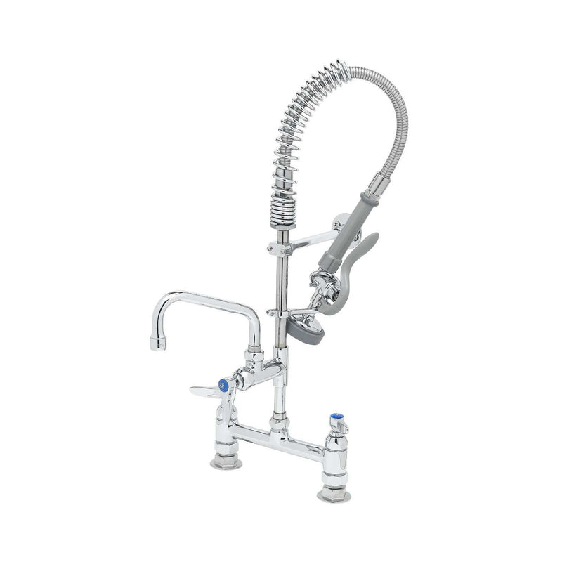 T&S Brass MPZ-8DLN-06 24-9/16" H Deck Mount Mini Pre-Rinse Unit - 6" Swing Nozzle & Lever Handles