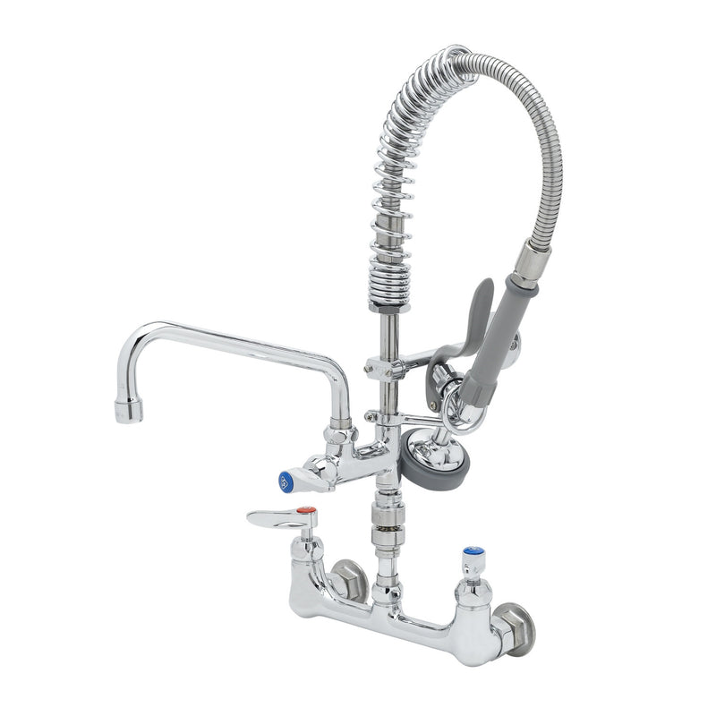 T&S Brass MPZ-8WLV-08-CR 8" Wall Mount Mini Pre-Rinse - 8" Nozzle, Vacuum Breaker & Cerama