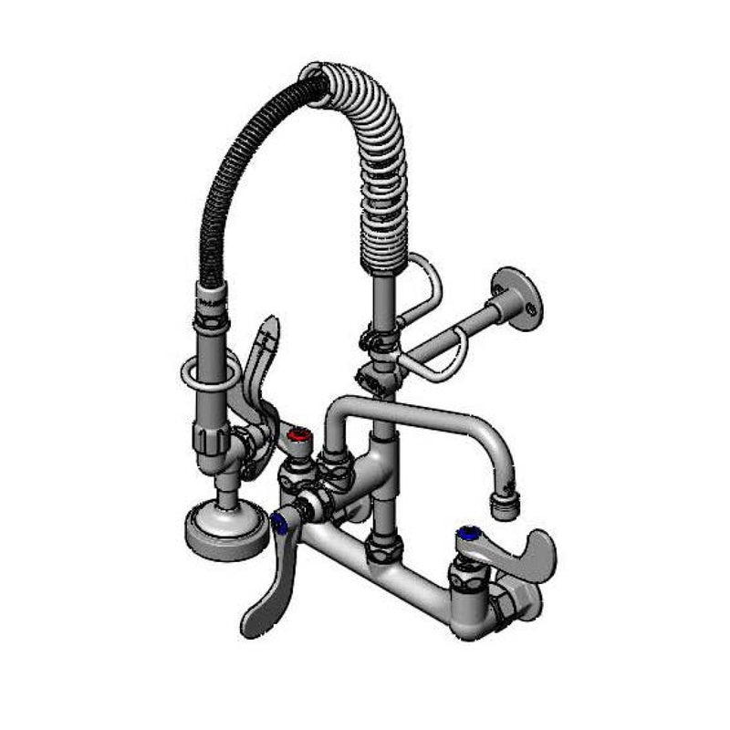 T&S Brass MPZ-8WWN-08 8" Wall Mount Mini Pre-Rinse - 8" Nozzle & 4" Handles (Eterna)