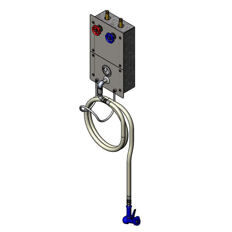 T&S Brass MV-0771-12R-VB 3/4" Washdown Station in Recessed Cabinet - Vacuum Breakers Included