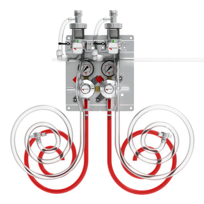 Micro Matic RPK-2-PP 10 Inch Premium Secondary Regulator Panel with 3/8 Hoses