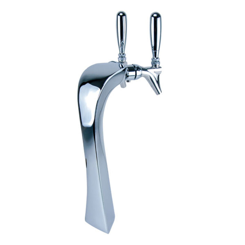 Micro Matic E-G5-2-C-A Edge Double Tap Beer Tower, Air Cooled, Chrome Finish