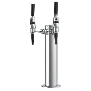Micro Matic D4743DT-C 3 Inch Column Polished Stainless Steel Coffee Tower with (2) Faucet