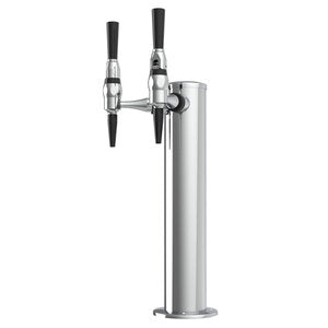 Micro Matic DS-132-PSS-C 3 Inch Column Polished Stainless Steel Coffee Tower with 2 Faucets