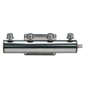 Micro Matic 2841 1/2 Inch Barb Inlet Draft Beer Manifold 4 Station Stainless Steel
