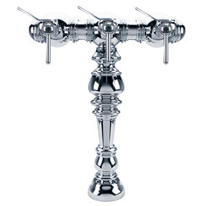 Micro Matic CELINE-3-W 15-3/16 Inch Countertop Air Cooled Draft Wine Tower Polished Chrome Finish