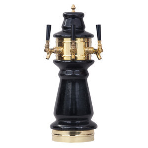 Micro Matic CT500-3 7-1/2 Inch Air Cooled Draft Beer Tower with Brass Faucets