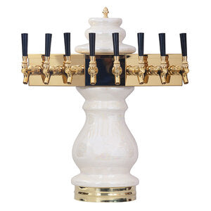 Micro Matic CT400E-8 9 Inch Diameter Air Cooled Draft Beer Tower Countertop Ceramic