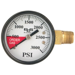 Micro Matic 5603 0-3000 Lb Regulator Gauge Right Hand Threads with High Pressure
