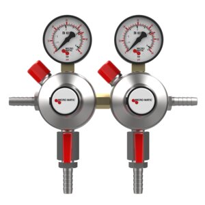 Micro Matic 8022-PP SS Dual Pressure CO2 Regulator