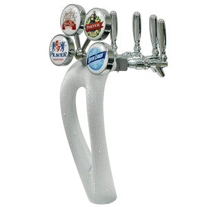 Micro Matic 9504-C-F-M 10 Inch Ice Frosted Mystique Draft Beer Tower Countertop