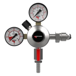 Micro Matic 942BN-PP Double Gauge Gas Regulator Nitrogen Primary Stainless Steel