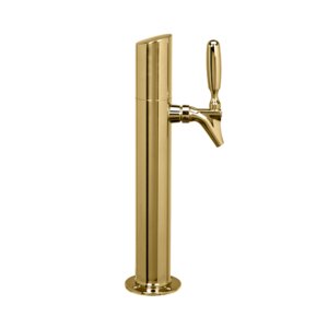 Micro Matic SKY-1PVDKR 2-1/2 Inch Countertop Glycol Cooled Draft Beer Tower Stainless Steel and Brass Finish