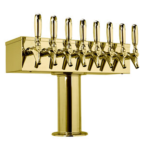 Micro Matic DS-258-PVDKR-3 24 Inch Countertop Glycol Cooled Draft Beer Tower Stainless Steel Faucets