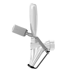 Micro Matic 304-FL Width 4.5 Inch Wrap Around Faucet Lock Stainless Steel with Spout Plug