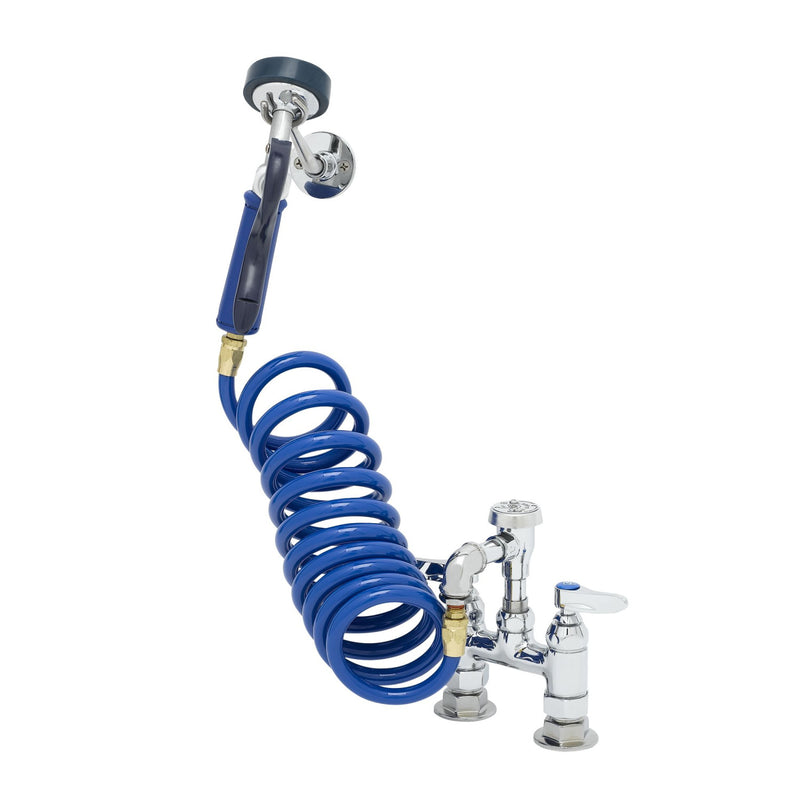 T&S Brass PG-4DREV 4" Deck Mount Pet Grooming Unit - Aluminum Spray Valve & Wash Hose