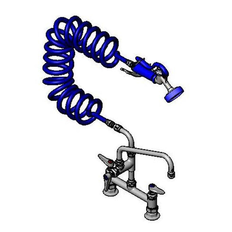 T&S Brass PG-8DSAN-10 8" Deck Mount Pet Grooming Unit - 10" Swing Nozzle & Aluminum Spray Valve