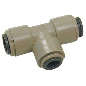 Micro Matic PI301208S 3/8 Inch Reducing Tee Tubing Hose Fitting Food-Safe Plastic