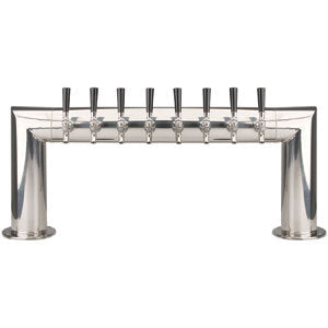 Micro Matic PT4A-8PSS 35 Inch Pass-Thru Draft Beer Tower Countertop Stainless Steel