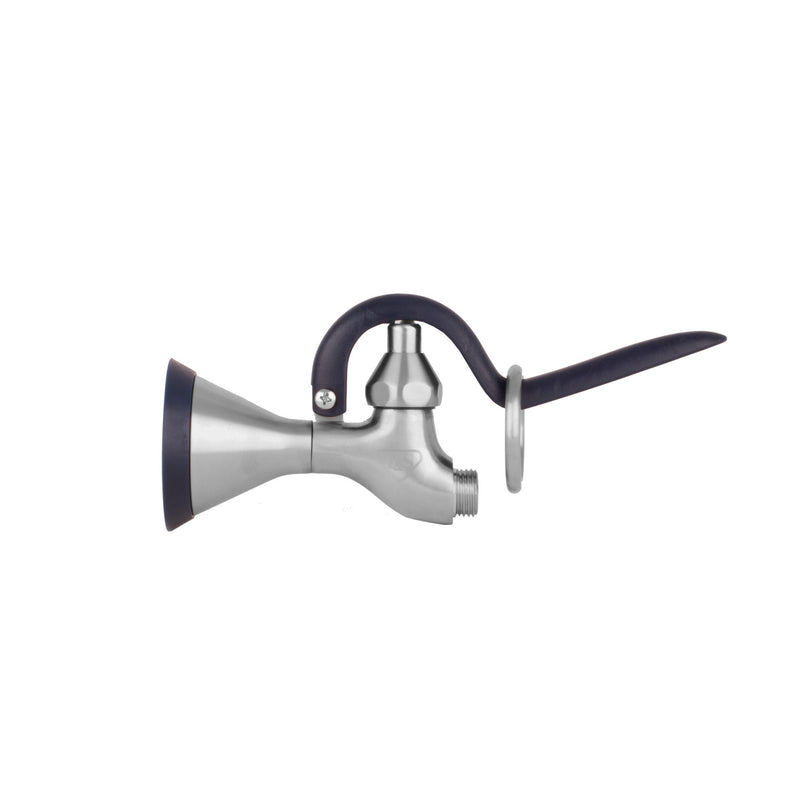 T&S Brass S-0107-Y 1.15 GPM Stainless Steel Spray Valve Assembly - Blue Rubber Bumper & Hold-down Ring