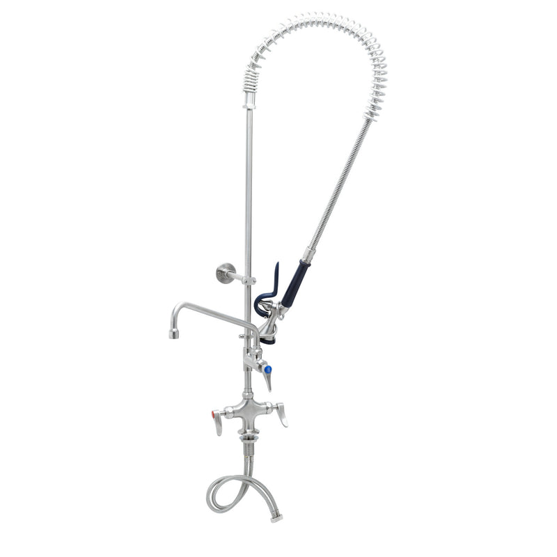 T&S Brass S-0113-12-CR-BY 12" Swing Nozzle EverSteel Single Hole Pre-Rinse - S-0107-Y Valve & Cerama