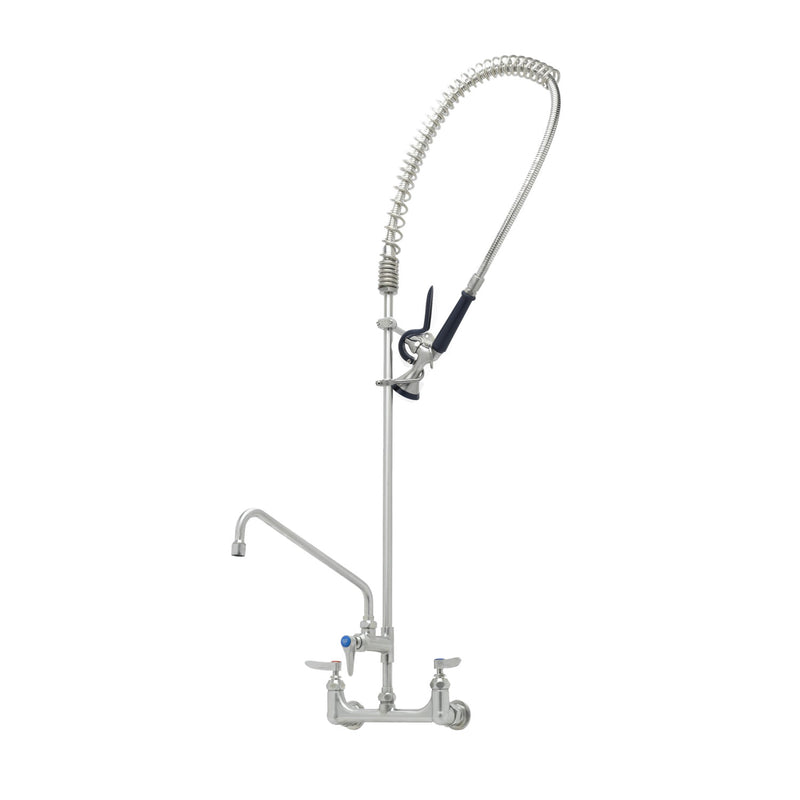 T&S Brass S-0133-A14-BY 8" Wall Mount EverSteel Pre-Rinse Unit - 14" Nozzle & S-0107-Y Valve