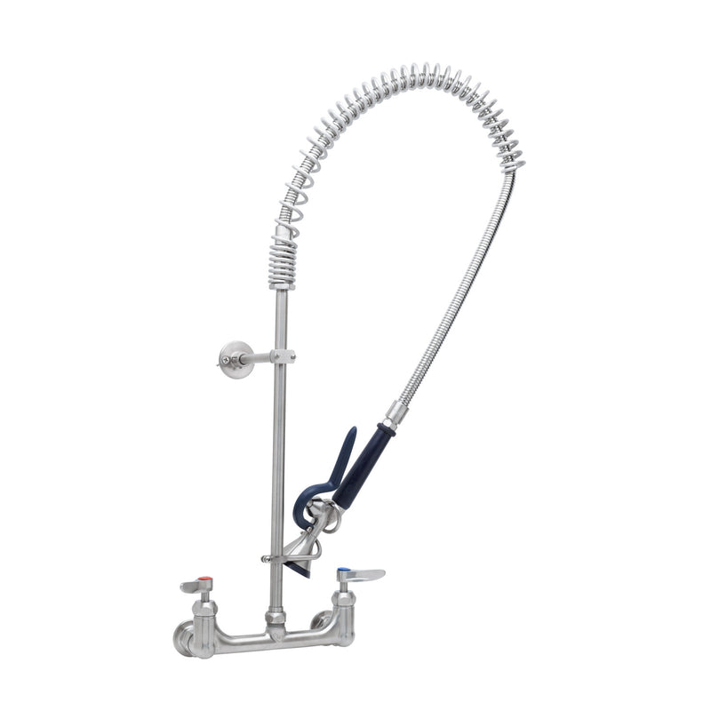 T&S Brass S-0133-CR-BY 8" Wall Mount EverSteel Pre-Rinse Unit - S-0107-Y Spray Valve & Cerama