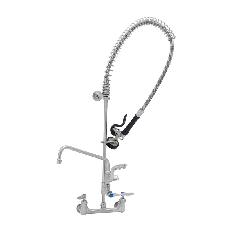 T&S Brass S-0133-U12-CR-B 12" Swing Nozzle UltraRinse Wall Mount Pre-Rinse Unit - 10" Sprayer & Cerama