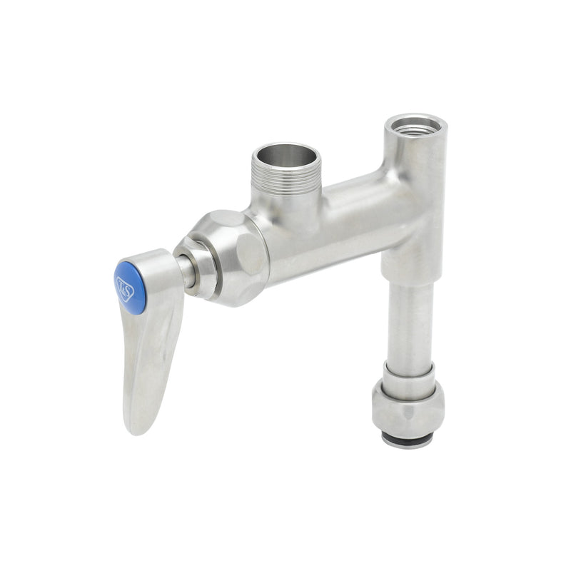 T&S Brass S-0155-LNEZ EasyInstall Add-On Faucet Base - Quarter-Turn Eterna Cartridge & Lever Handle