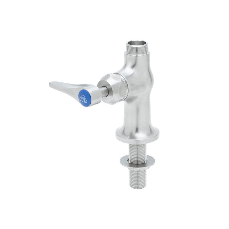 T&S Brass S-0205-CR-LN Single Temperature Deck Mount Stainless Steel Pantry Faucet Base - Cerama Cartridge
